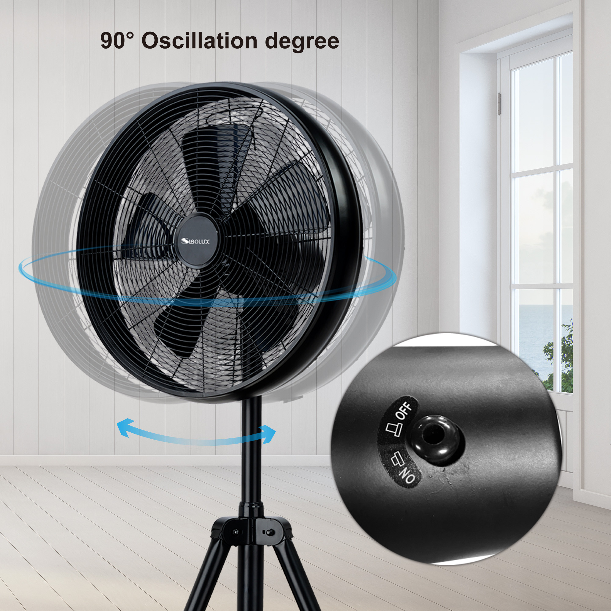 Sibolux 16 Inch Metal Ventilateur Fan FD-40MD