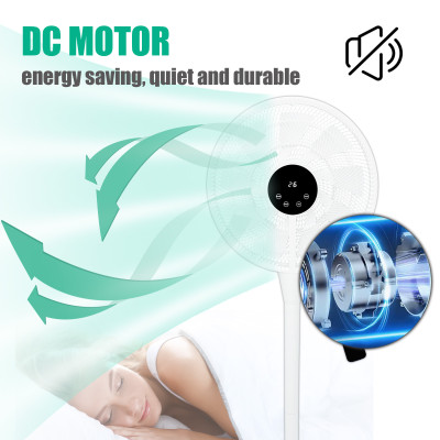 SIBOLUX 16 inch DC Stand Fan With Remote | 2 In 1 Circulation Fan  |  DC Pedestal Fan 2 In 1