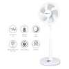SIBOLUX 14 inch DC 2 In 1 Fan With Remote | Portable DC Stand Fan | DC Circulating Pedestal Fan
