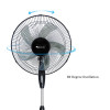 SIBOLUX 16 inch Electric Standing Fan | Ventilateur Cooling Floor Fan | Househld Plastic Pedestal Fan