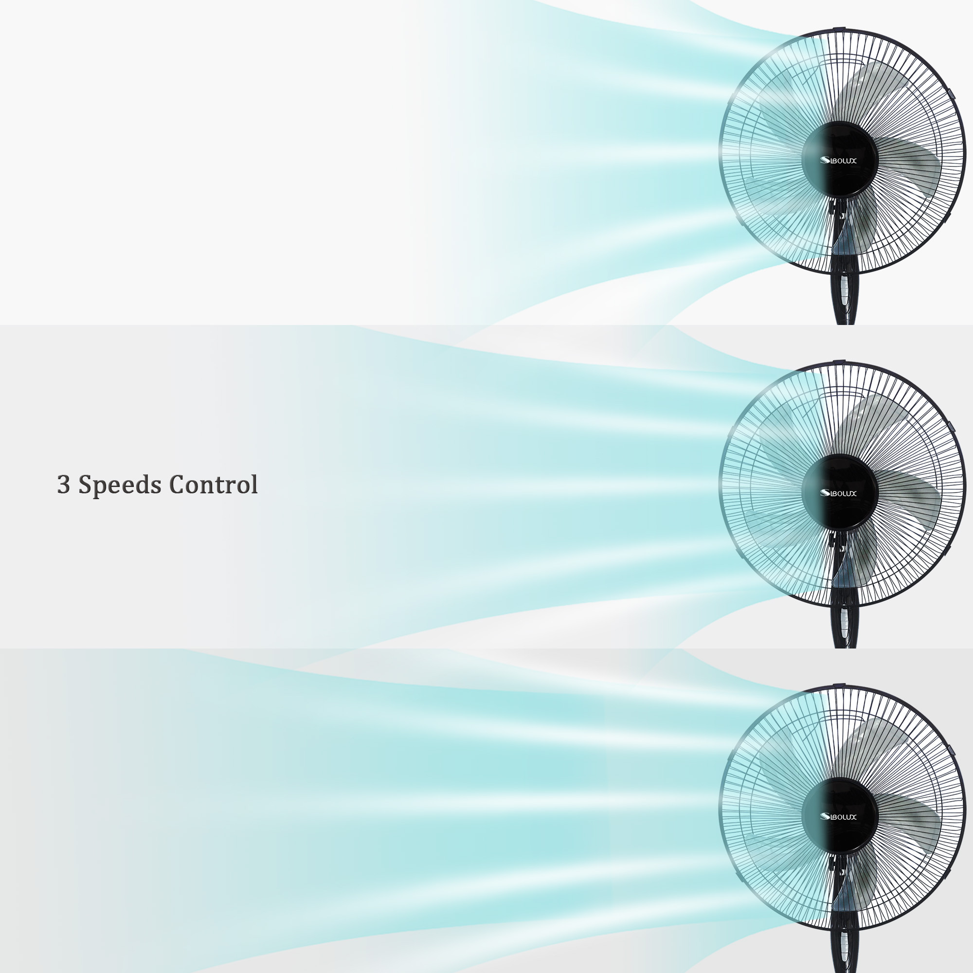 Sibolux 16 Inch Plastic Standing Fan FD-403
