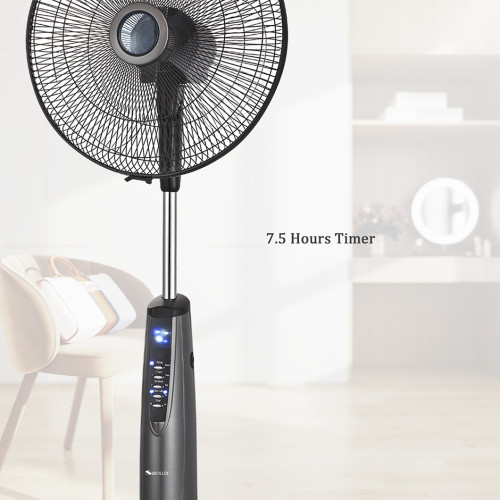 SIBOLUX 16 inch Standing Fan With Remote | Plastic Pedestal Fan With Remote | Smart Fan With Remote