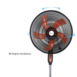 SIBOLUX 18 Inch Cooling Plastic Fan | Ventilador Stand Fan | Powerful Pedestal Fan With Round Base