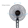 SIBOLUX 16 inch Standing Fan With Timer | Round Base Plastic Stand Fan | Oscillating Pedestal fan