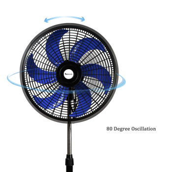 SIBOLUX 18 Inch Plastic Pedestal Fan | Ventilateur Standing Fan | Oscillating Stand Fan