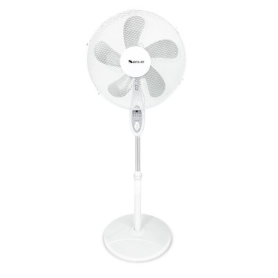 SIBOLUX 16 inch Pedestal Fan With Remote | Indoor 16 Inch Plastic Standing Fan With Remote
