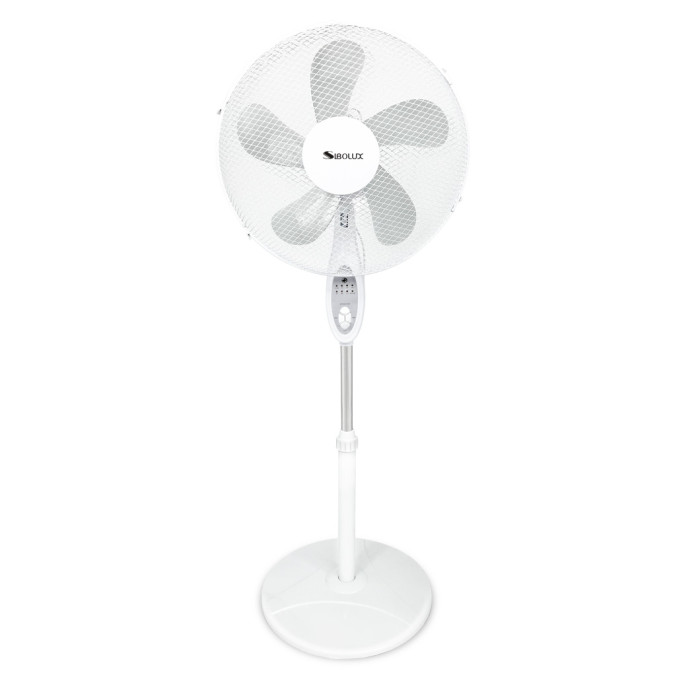 SIBOLUX 16 inch Pedestal Fan With Remote | Indoor 16 Inch Plastic Standing Fan With Remote