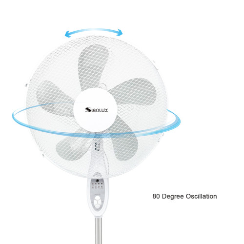 Ventilateur sur pied SIBOLUX 16 pouces avec télécommande | Ventilateur d'intérieur sur pied en plastique 16 pouces avec télécommande
