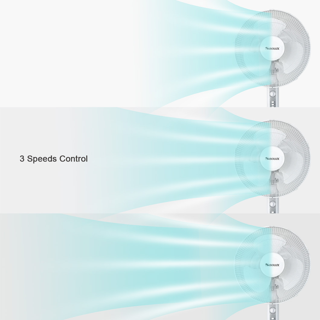 Sibolux 16 Inch Plastic Standing Fan FD-40A