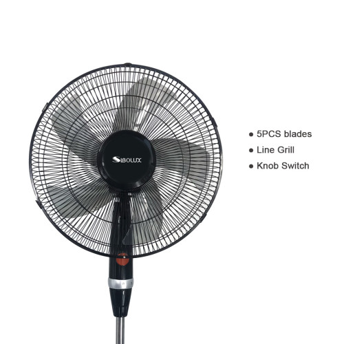Ventilateur électrique oscillant SIBOLUX 16 pouces à base ronde | Ventilateur sur pied à vent puissant préférentiel 16 pouces