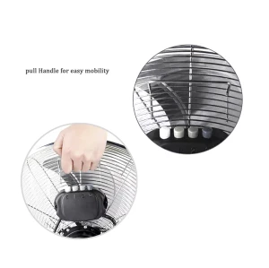 Ventilateur de sol métallique puissant SIBOLUX de 14 pouces | Ventilateur industriel sur pied haute vitesse de 14 pouces