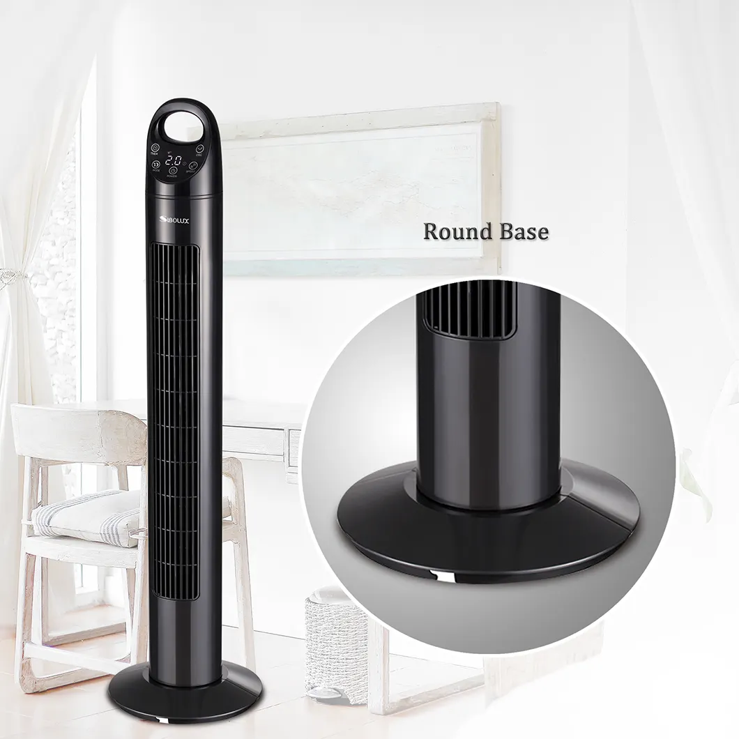 Round base 50W tower bladeless fans with remote control - Sibolux TF-21R