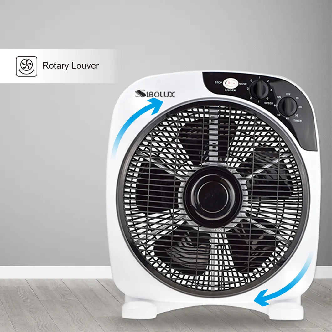 the Blades of Sibolux KYT-30D 12-Inch Plastic Electric Box Fan