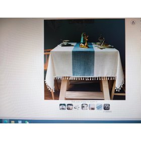 tablecloth white and blue tablecloth