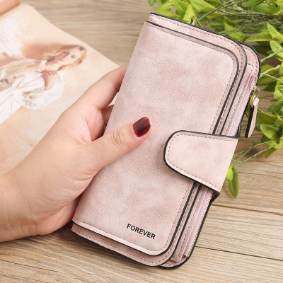 2023 New purse female niche design fashion simple retro folding waterproof female wallet