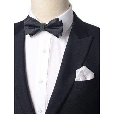 Men's Polyester Stripe Handsome Bow Tie