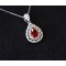 Rare earth glass micro zircon package edge oval hanging pendant type alloy droplets gem
