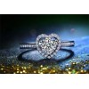 Women's new luxury diamond sterling silver ring