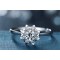 Women's new luxury diamond sterling silver ring