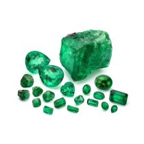 Natural emerald gia a one color thick green card to support the re-inspection clean