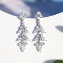 The new joker droplets with zirconium diamond stud earrings long money women stud earrings