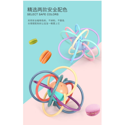 Baby Manhattan teeth-glue ball toy pgrasping ball hand rattle tambourine baby educational toy