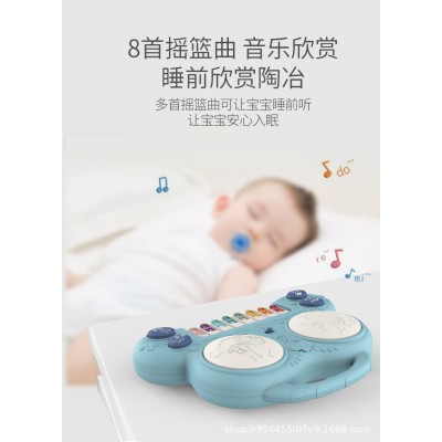 Children's early education hand beat drum toys baby multifunctional piano sound light music