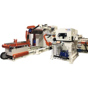 Alimentador de alisador Decoiler combinado para manuseio de espessura de material de 0,5 ~ 4,5 mm