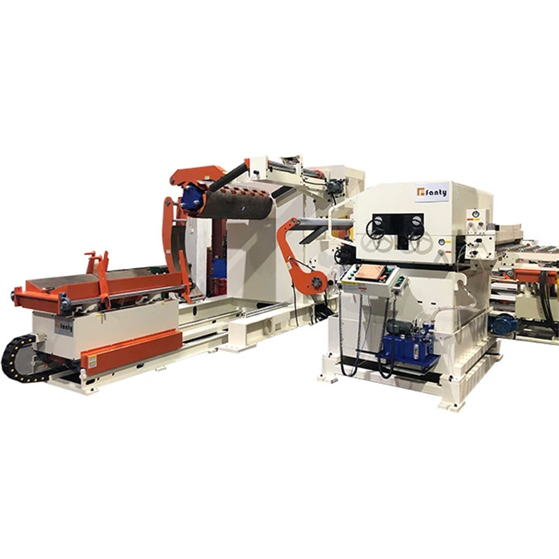 Combination Decoiler Straightener Feeder Machine has a decoiling, straightening and feeding function applied for 0.5~4.5mm material thickness handling 