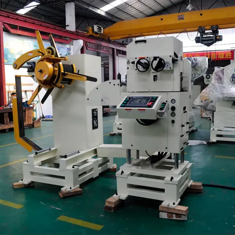 DSF1 Series decoiler straightener feeder built in the FANTY factory workshop