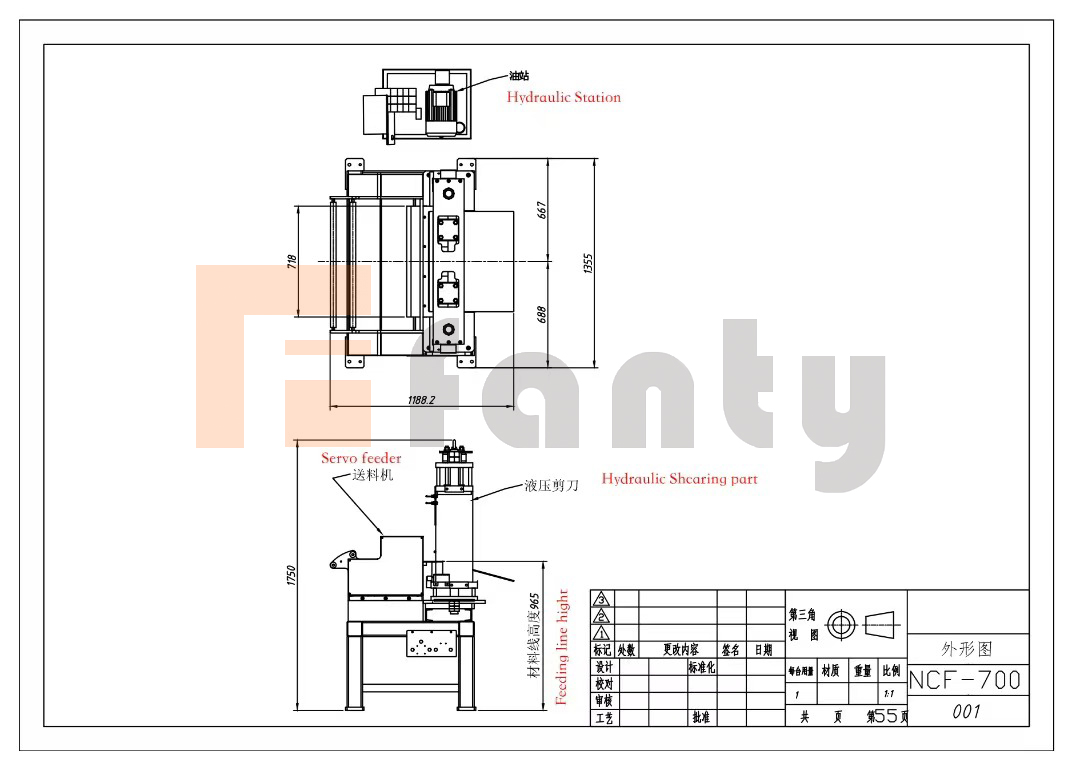 diagram of shearer & nc servo feeder