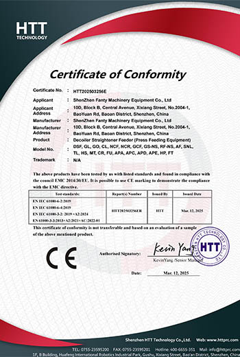 CE-EMC Certificate