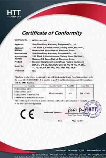 CE-EMC Certificate