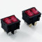 KCD1-K 6A/10A 250V/125VAC 4Pins/6Pins 2 Gang Rocker Light Switch