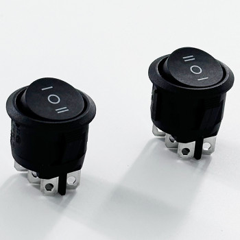 OEM ODM KCD1-N 6A/10A 250V/125VAC 6Pins 3 Positions Electrical Round Rocker Switch
