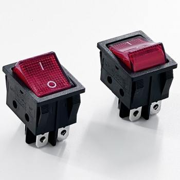 KCD4-B 16A/20A 250V/125VAC High Current 4 Pins Boat Rocker Switch With Led Light