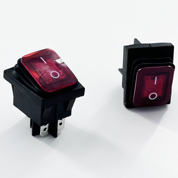 OEM ODM KCD4-BA 16A/20A 250V/125VAC 4 Pins Big Waterproof Rocker Switch With Led Light