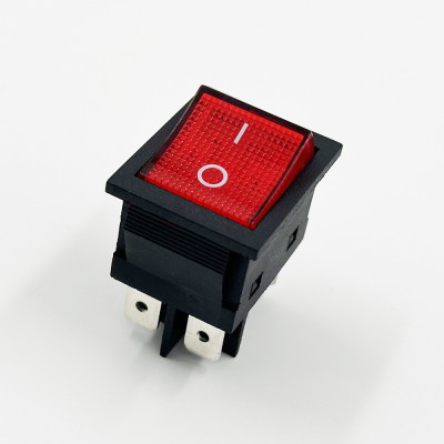 KCD4-C 30A High Current 250V/125VAC Black Case Red Button T85 6 Pins Rocker Light Switch