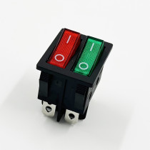 KCD6-B 2 Gang ON OFF ON Red and Green Button 4 Pins/6 Pins Dpdt Rocker Light Switch