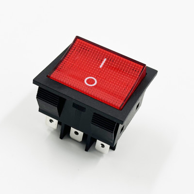 KCD9-C 30A 250V 125V AC Red Button 6 Pins Rocker Light Switch For Industrial Electric