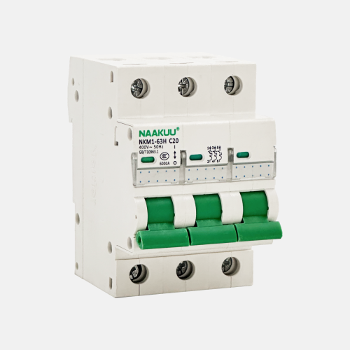 Миниатюрный автоматический выключатель NAAKUU 3P NKM1-63H C20 3/15/20 Amp MCB для электробезопасности