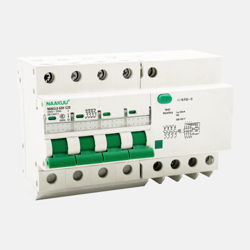 NKM1LE-63H 4-полюсный автоматический выключатель остаточного тока 32a 40a 30ma RCBO для промышленного электрооборудования
