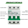 Disyuntor miniatura NAAKUU 3P NKM1-63H C20 3/15/20 amperios MCB para seguridad eléctrica