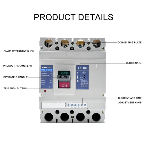 NKM2E-400 4-полюсный выключатель в литом корпусе, 300 А, 400 А MCCB Цена