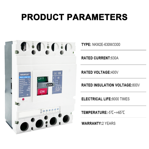 NKM2E-630 600 Amp 4 pôles MCCB prix pour 3 phases électrique
