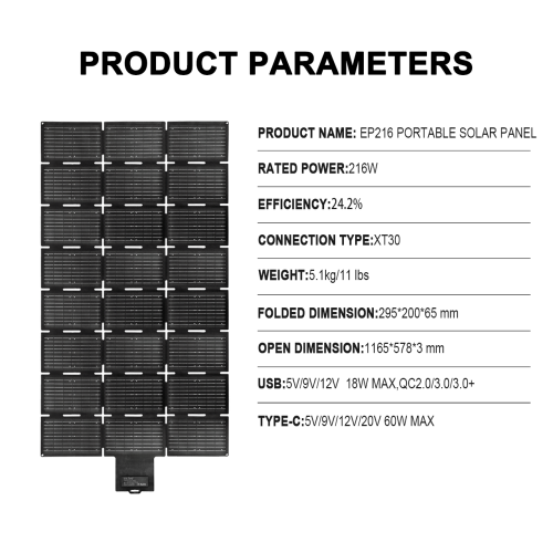 NAAKUU EP216 200 Watt Buy Top Rated Folded Solar Panels For Camping