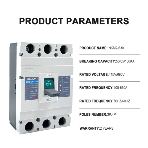 Disjoncteur à boîtier moulé AC NKM2-630 630A 3P personnalisable, fabricant MCCB OEM/ODM