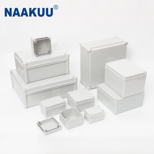 NAAKUU AG Series 200*200*130mm ABS PC Plastic IP65 Waterproof Cable Junction Box With Transparent Cover