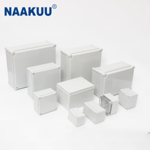 NAAKUU AG Series 200*200*130mm ABS PC Plastic IP65 Waterproof Cable Junction Box With Transparent Cover