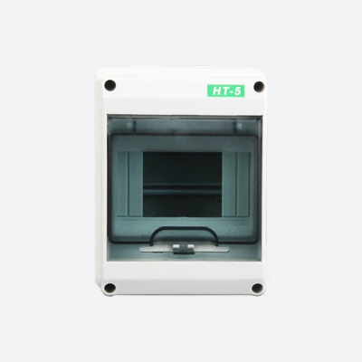 Сертификат CE HT 5Way ПК Прозрачная дверь IP65 Водонепроницаемая поверхностная распределительная коробка с MCB